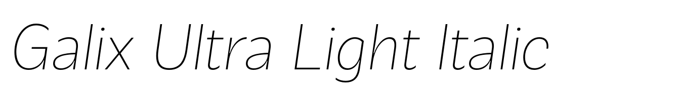 Galix Ultra Light Italic